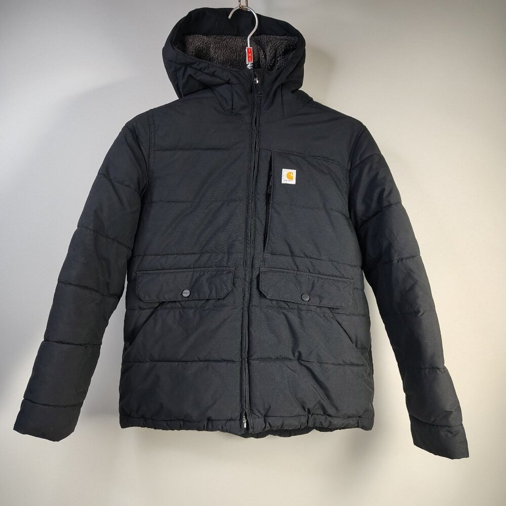 Carhartt Black Hooded Ski Snow Jacket